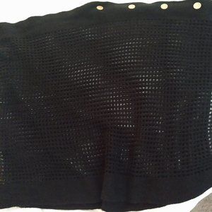 💚 Poncho Sweater - Black - One Size